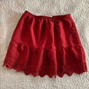 Madewell Red Skirt